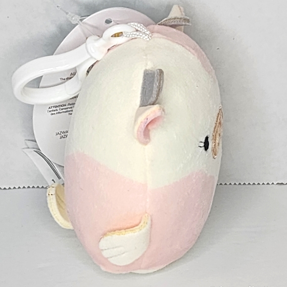 MALIA 🐄 Pink & White Seacow Clip Original Squishmallow by Kelly Toy ☆》NWT《☆ - Picture 6 of 8